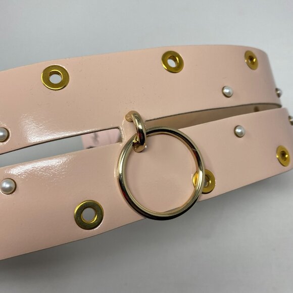 Agent Provocateur Roxana Baby Pink Leather Belt M/L NWT $625 main image 7